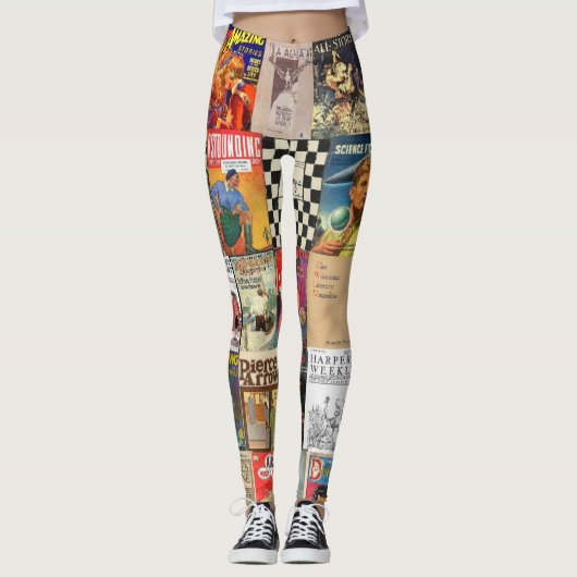 Literarische Zeitschriftenstrumpfhosen Leggings (Vorderseite)
