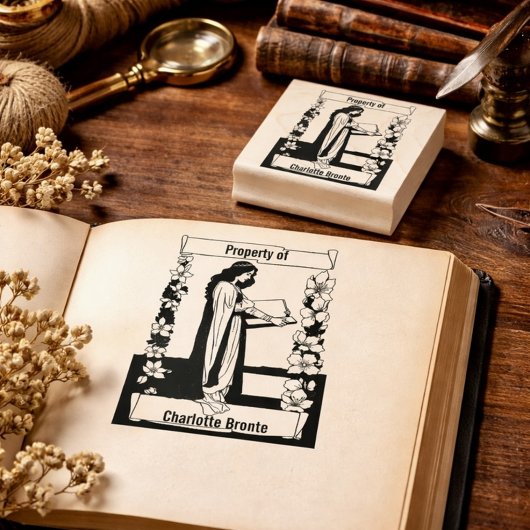 Literarischer Exlibris-Stempel Gummistempel