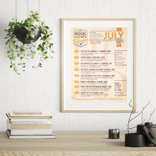 Literarischer Kalender Juli Plakat
