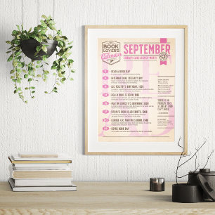 Literarischer Kalender September Poster