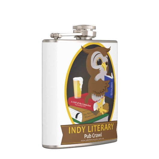 Literarischer Kneipentour Indianapolis - Flasche Flachmann (Rechts)