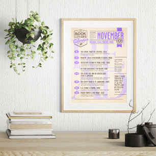 Literarischer November-Kalender Poster
