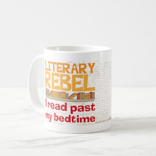 Literarischer Rebell Kaffeetasse (Vorderseite Links)