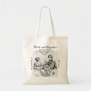 Literary Bookish Gift Pride Prejudice Jane Austen Tragetasche