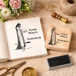 Literary Bookplate Stamp Permastempel<br><div class="desc">Add a timeless literary touch to your personal library with this elegant vintage-inspired bookplate rubber stamp. Featuring a beautifully illustrated classic bookplate design with a graceful Victorian-style reader, this stamp is perfect for marking ownership inside your favorite books, journals, and stationery. Ideal for book lovers, writers, teachers, librarians, and fans...</div>