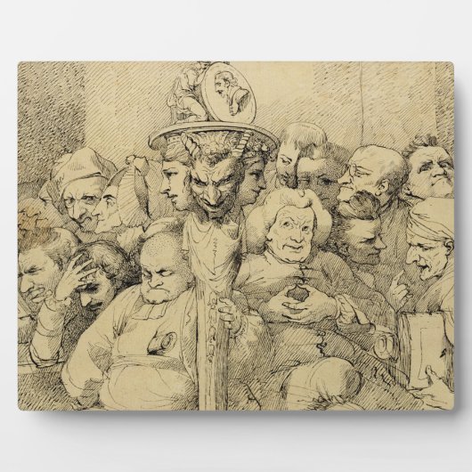 Literary Characters Assembled Around the Medallion Fotoplatte (Vorderseite)