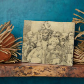 Literary Characters Assembled Around the Medallion Fotoplatte (Seite)