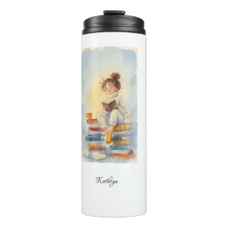 Literary Girl Book Personalisiert Thermal Tumbler Thermosbecher
