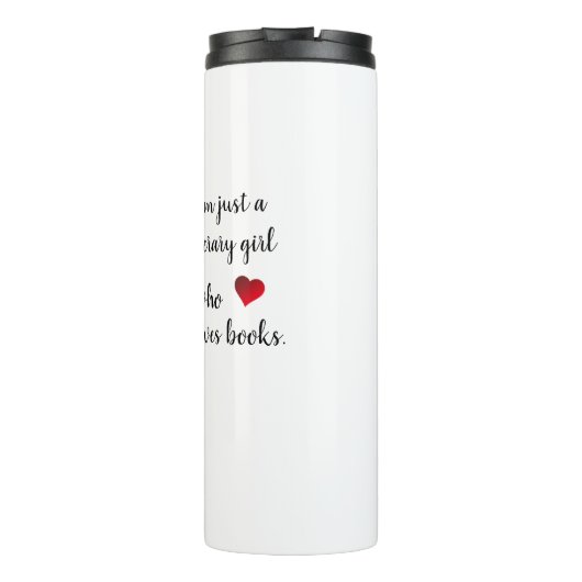 Literary Girl Book Personalized Thermal Tumbler Thermosbecher (Rückseite)