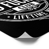 Literary Humor 100% Bitter Old Forers Club Lifetim Poster (Ecke)