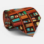 Literary Library Book Lover Necktie Krawatte (Gerollt)
