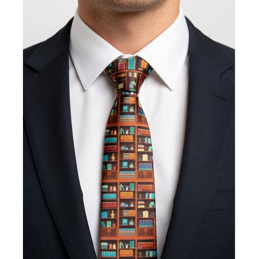 Literary Library Book Lover Necktie Krawatte