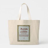Literary Merch Tote Bag 'Awilda' Jumbo Stoffbeutel (Rückseite)