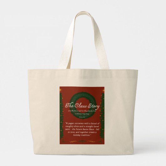 Literary Merch Tote Bag 'The Claus Story' Jumbo Stoffbeutel (Rückseite)