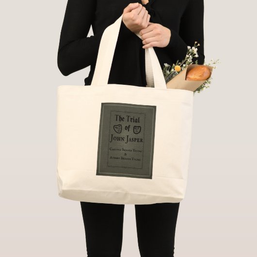 Literary Merch Tote Bag 'The Trial of John Jasper' Jumbo Stoffbeutel (Vorderseite (Produkt))