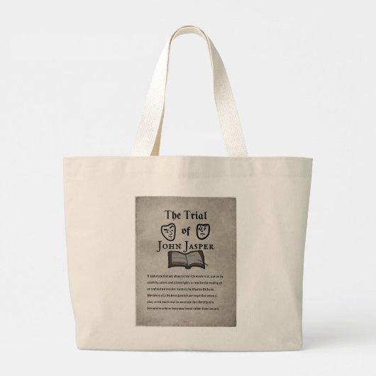 Literary Merch Tote Bag 'The Trial of John Jasper' Jumbo Stoffbeutel (Rückseite)