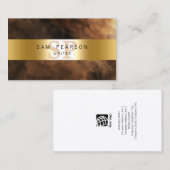 LiteraryArts Publishing Monogram GoldStripe Visitenkarte (Vorne/Hinten)