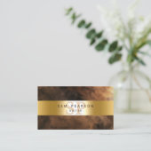 LiteraryArts Publishing Monogram GoldStripe Visitenkarte (Stehend Vorderseite)