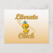 Literate Chick Postkarte (Vorderseite)