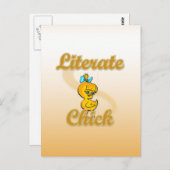 Literate Chick Postkarte (Vorne/Hinten)