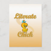 Literate Chick Postkarte (Vorderseite)