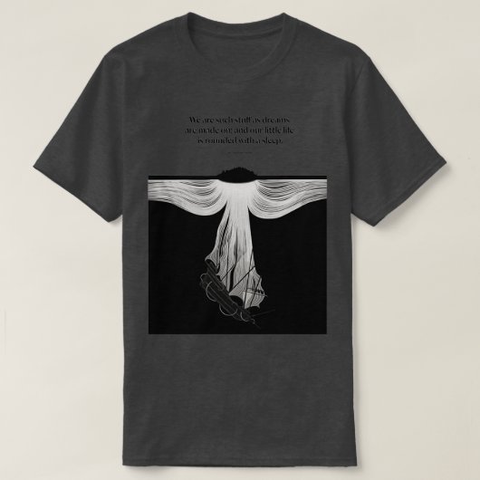 Literatur in den Händen Shakespeares T-Shirt (Design vorne)