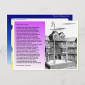 Literatur, Shakespeare, Die ganze Welt ist eine Bü Postkarte (Vorne/Hinten)