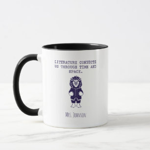 Literatur verbindet uns Zeit Raum Lesen Tasse