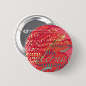 Literatur zitiert Liebe-Poesieshakespeare-Rosa Button (Vorne & Hinten)