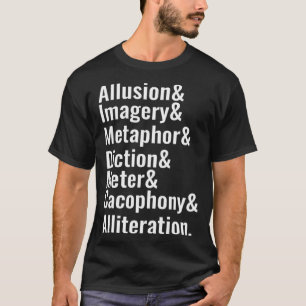 Literaturartikel Literatur Wörter Zitat T-Shirt