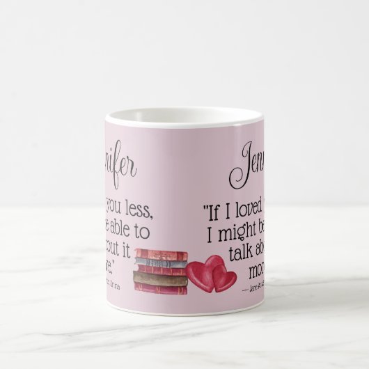 Literaturbuch-Lover-Geschenk Jane Austen Liebe Zit Kaffeetasse (Mittel)