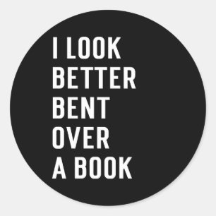 Literaturcharisma: Ich sehe besser überhäuft Runder Aufkleber