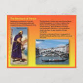 Literature, Shakespeare, Merchant of Venice Postkarte (Vorderseite)