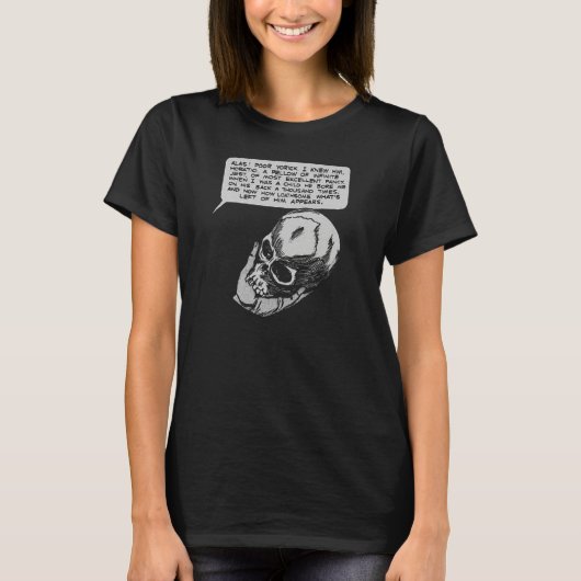 Literature Shakespeare Poor Yorick Skull Shakespea T-Shirt (Vorderseite)