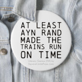 Literaturgenie: Ayn Rand Trains Button (Beispiel)