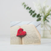 Literaturherz Postkarte (Stehend Vorderseite)