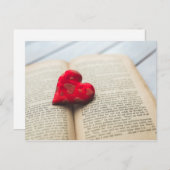 Literaturherz Postkarte (Vorne/Hinten)