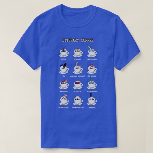 Literaturkaffee für Leser T-Shirt (Design vorne)