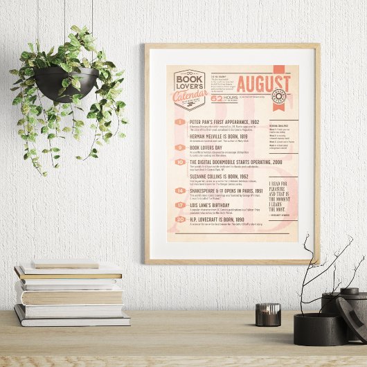 Literaturkalender August Poster
