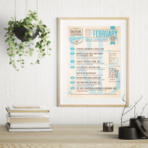Literaturkalender Februar Poster