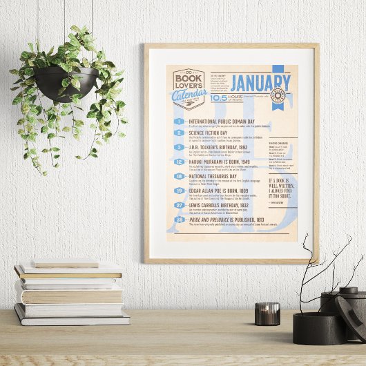 Literaturkalender Januar Poster