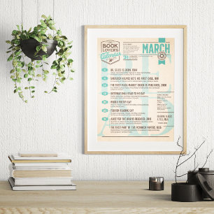 Literaturkalender März Poster