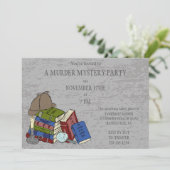 Literaturmörderin Mystery Dinner Party Einladung (Stehend Vorderseite)