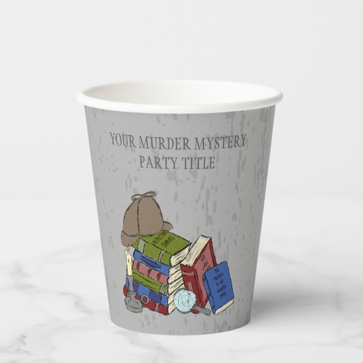 Literaturmörderin Mystery Dinner Party Pappbecher (Vorderseite)