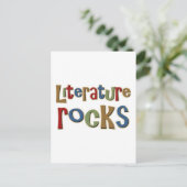 Literaturrocks Postkarte (Stehend Vorderseite)