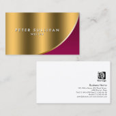 Literaturverlag Elegante Red Gold Curve Visitenkarte (Vorne/Hinten)