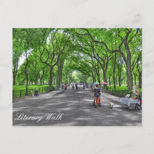 Literaturweg - Central Park, New York Postkarte (Vorderseite)