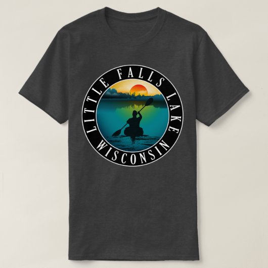 LitFalls Lake Wisconsin Kayaking T-Shirt (Design vorne)