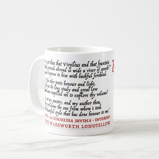 LitGeek Dante Longfellow - Tasse (Vorderseite Links)
