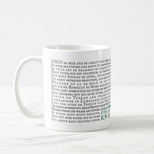 Litgeek-Sir Gawain und der grüne Ritter - Tasse (Links)